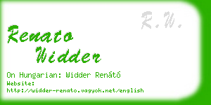 renato widder business card
