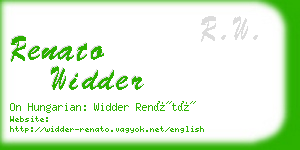 renato widder business card